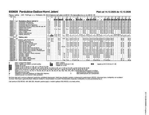 0650609 - Pardubice - Dašice - Horní Jelení