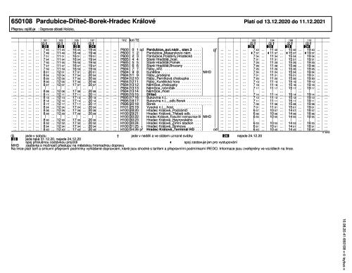 0650108 - Pardubice - Dříteč - Bordek - Hradec Králové