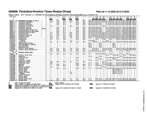 0650608 - Pardubice - Hrochův Týnec - Chrast